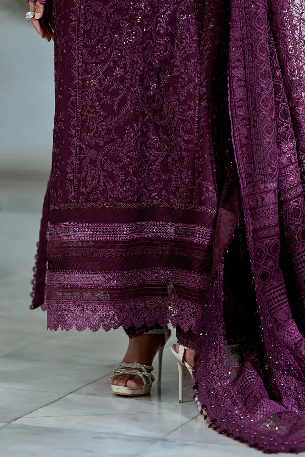 03-Piece Lawn Suit With Embroidery - Ready To Wear
