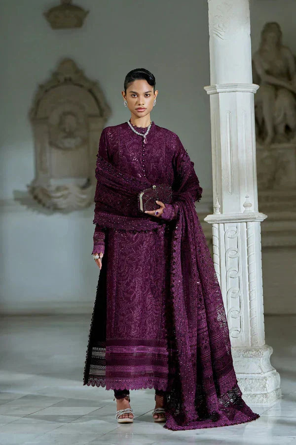03-Piece Lawn Suit With Embroidery - Ready To Wear
