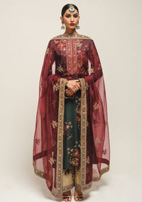 3 Piece Stitched Lawn Suit - Ready To Wear