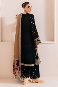 3 Piece Stitched Velvet Suit - Ready To Wear
