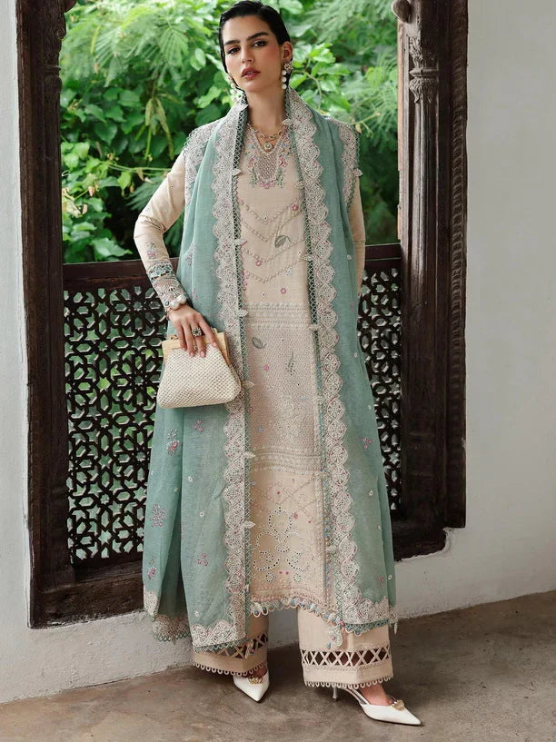 Ivory Sage Chikankari - Lawn Suit With Chikankari Dupatta | Ready To Wear