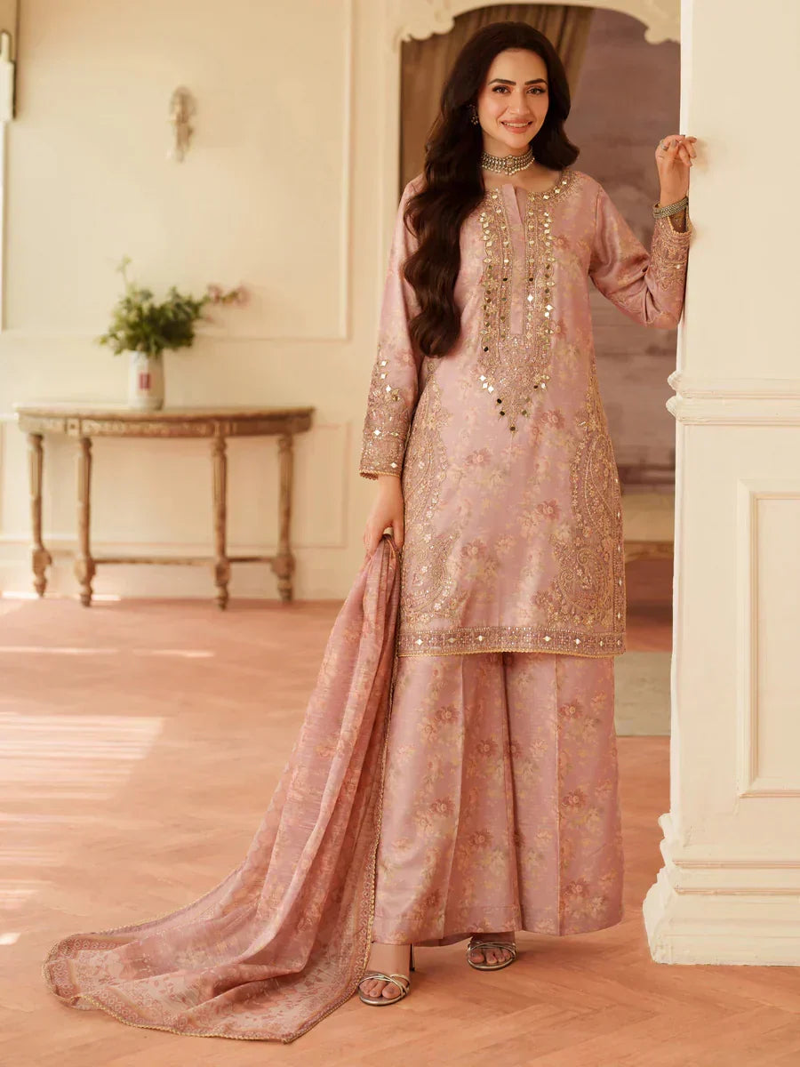 03-Piece Lawn Suit With Embroidery - Ready To Wear