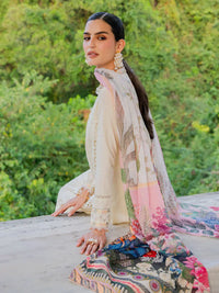 03-Piece Lawn Suit With Embroidery - Ready To Wear