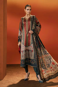 Charcoal Maroon - 3 Piece Printed Lawn Suit | Ready To Wear