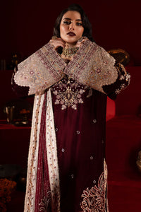 3 Piece Stitched Embroidered Luxury Velvet Suit - Ready To Wear
