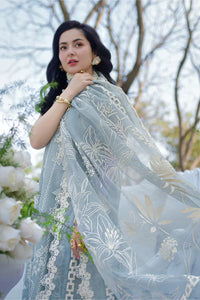 Cloud Blue - Embroidered Lawn Suit | Ready To Wear