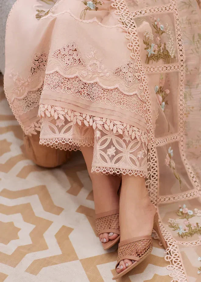 03-Piece Lawn Suit With Heavy Embroidery - Ready To Wear