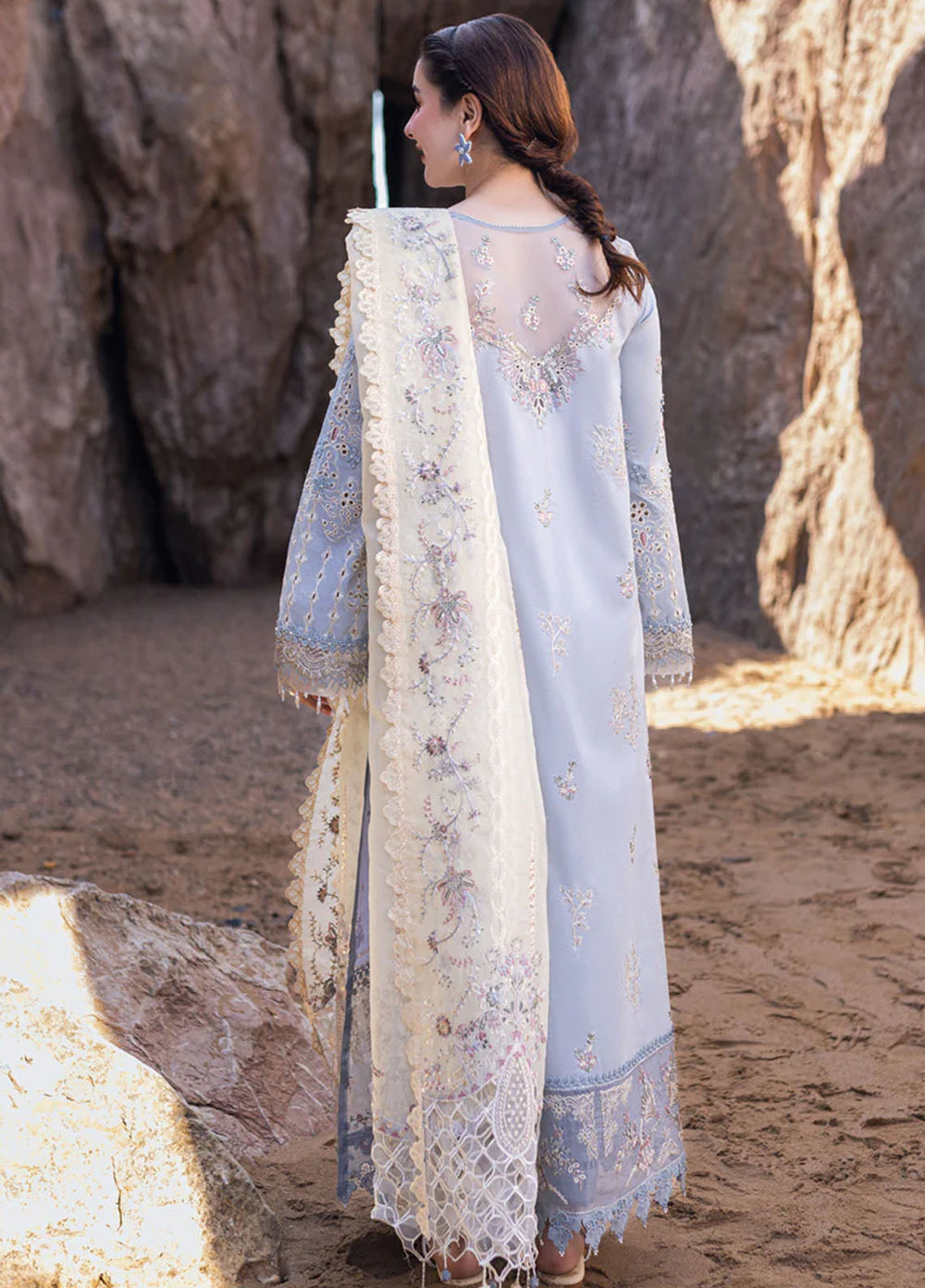 3 Piece Stitched Lawn Suit - Ready To Wear