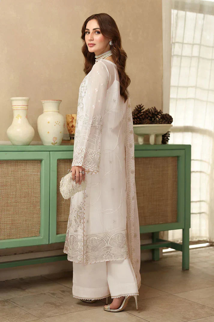03-Piece Chiffon Suit With Embroidery - Ready To Wear